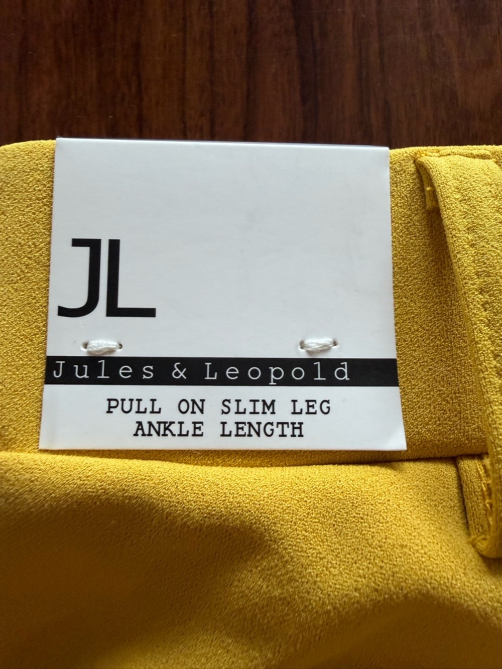 Jules & Leopold Golden Yellow Ankle Pants NWT L - Picture 8 of 8